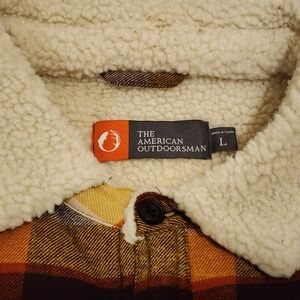 The American Outdoorsman Men's Plaid Shirt Jacket - Brown and Yellow